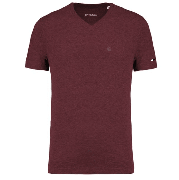 Tee-shirt TESTA PICCULA col V - raspberry
