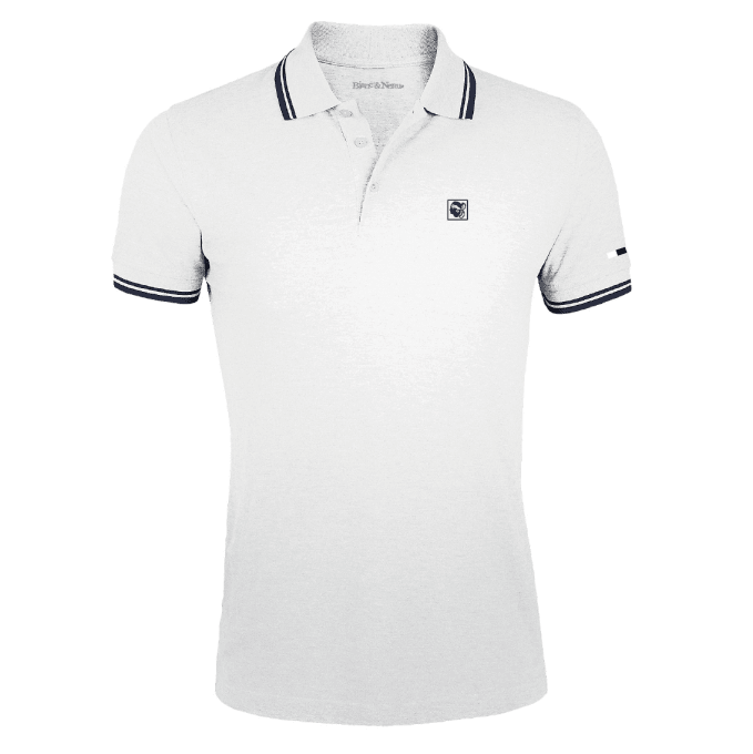 POLO PASQUALE - TESTA DUI - BLANC/MARINE
