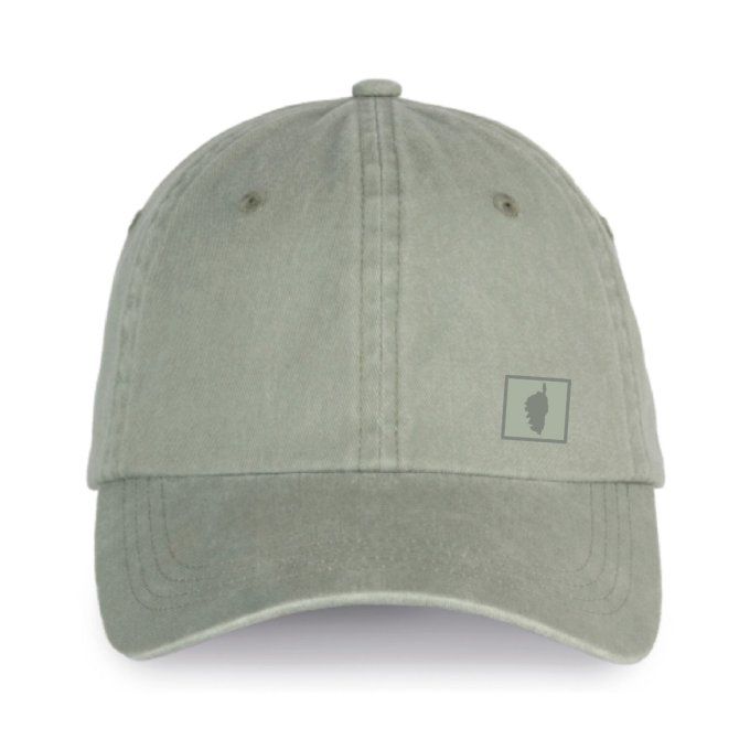 CASQUETTE BIO FELICE - ISULA DUI - washed almond green
