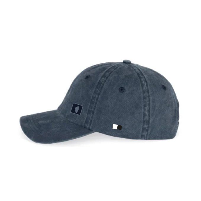 CASQUETTE BIO FELICE - STAMPA NOSTRA PICCULA - washed navy blue