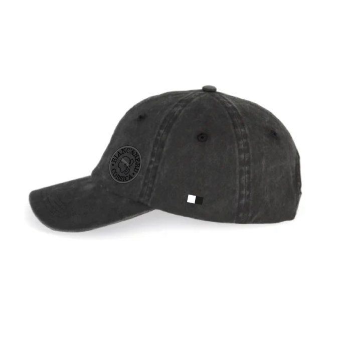 CASQUETTE BIO FELICE - STAMPA NOSTRA PICCULA - washed black