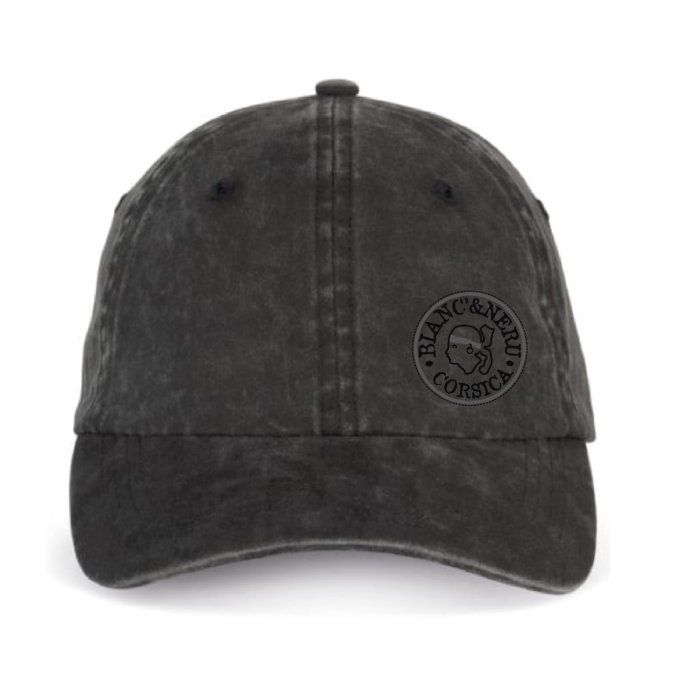 CASQUETTE BIO FELICE - STAMPA NOSTRA PICCULA - washed black