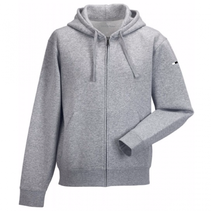 Sweat zippé MONTE CINTU gris chiné - STAMPA NOSTRA