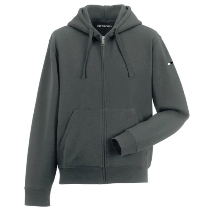 Sweat zippé MONTE CINTU STAMPA anthracite chiné - STAMPA NOSTRA