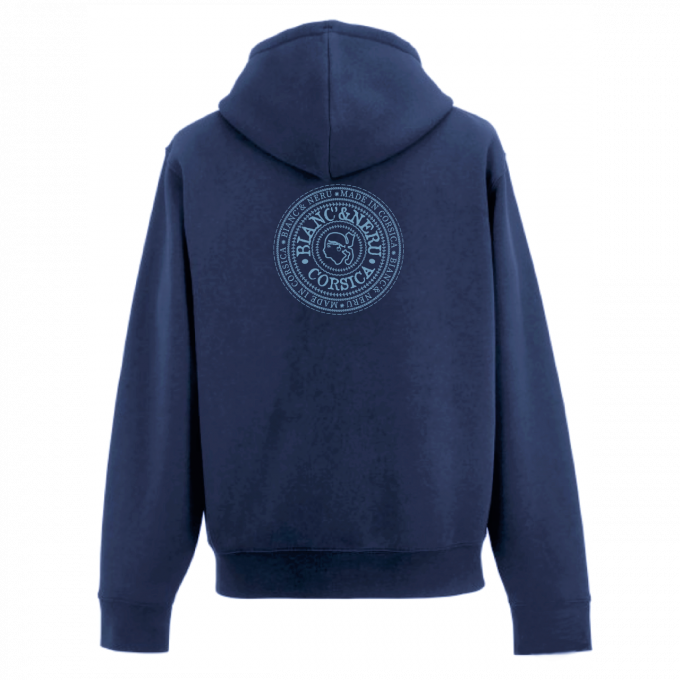 Sweat zippé MONTE CINTU - STAMPA NOSTRA - bleu marine