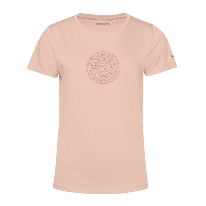 TEE-SHIRT BIO GINA - STAMPA NOSTRA - rose crémeux