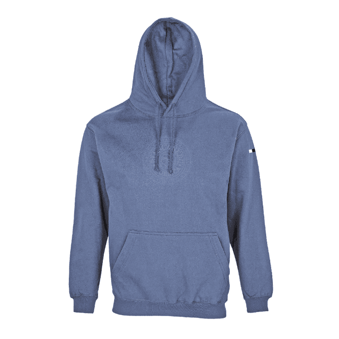 Sweat capuche mixte MONTE RENOSU bleu jeans - STAMPA NOSTRA -