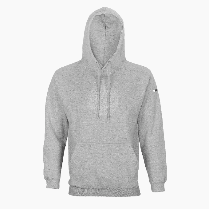 Sweat capuche mixte MONTE RENOSU gris chiné - STAMPA NOSTRA -