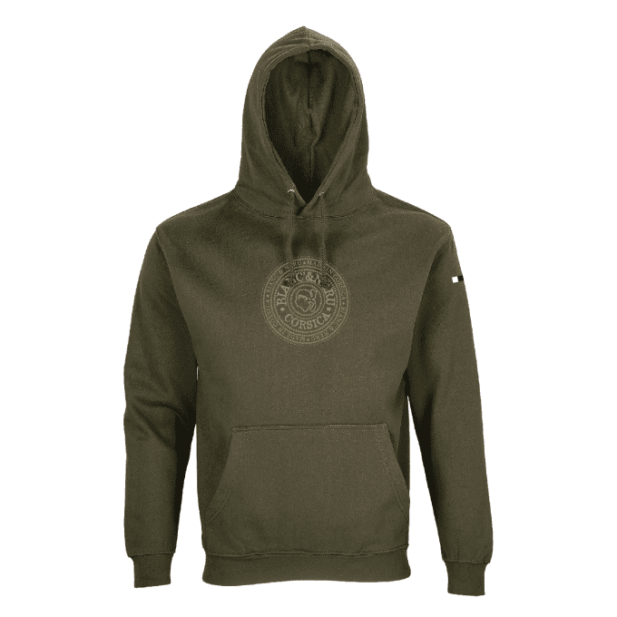 Sweat capuche mixte MONTE RENOSU kaky - STAMPA NOSTRA -