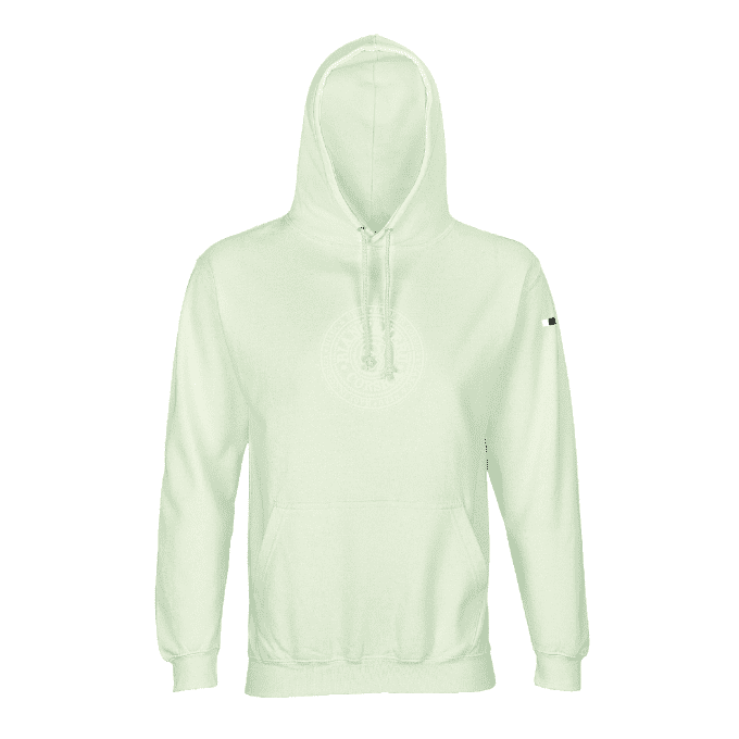 Sweat capuche mixte MONTE RENOSU vert crèmeux - STAMPA NOSTRA -